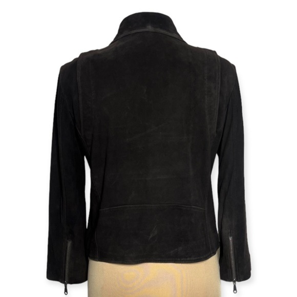 Rebecca Minkoff brown goatskin leather moto jacket size Large - Picture 4 of 10